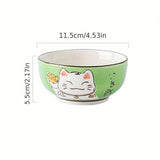 Lucky Cat Ceramic Bowl Set 4-Piece Maneki-Neko Gift Box V1347-DSZ-001-123