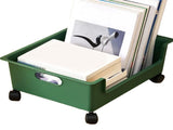 Plastic Book Storage Box Pulley Design Easy To Move Large Capacity Classroom Organizing Bins for V1294-YM0901-3117230131912
