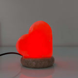 USB Colour Changing Salt Himalayan Lamp - Heart Love Shape Pink Rock LED Light V238-SUPDZ-43047495750