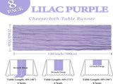 8 Pack Lilac Purple Cheesecloth Table 10Ft Easter Spring Lavender Gauze Cheese Cloth Table V1258-DP02-WO-695