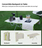 ONEFOREST Ultralight 4-Piece Camping Set, Modao New Green with Storage Bag, Aluminum Table Frame & 2 V1221-XM-LB4969-ZS135