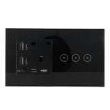 3 Gang WiFi Wall Switch Socket Panel with USB Ports APP Remote Control AC V1294-YM0901-3114210035911