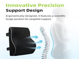 1 Lumbar Support Pillow for Lower Back and Posture - Memory Foam Cushion with Adjustable Strap, V1232-YBZCZT001