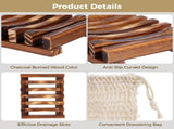 40PCS Soap Holder Set, 10 Wood Soap Dishes with Clear Moisture-Resistant Coating and 30 Cotton Linen V1369-AZ3-W-08735