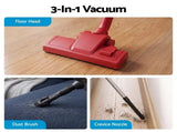 Devanti 3-in-1 Corded Stick Vacuum Cleaner, 16000Pa Strong Suction, Red VAC-CD-802-RD