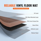 VEVOR Self Adhesive Vinyl Floor Tiles 36 x 6 inch, 36 Tiles 2.5mm Thick Peel & Stick, Deep Brown V952-ZZYXJDDSZMW3JLLWDV0