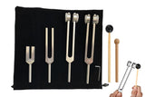 4PCS Tuning Fork Set With Mallet Sound Tool Sensory Tuning Forks V1308-DSZKI-167