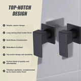 Bathroom Shower Bath Hot and Cold Square Mixer WATERMARK Certified in Black V63-847901