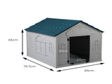 PaWz Dog Kennel Outdoor Indoor Pet Plastic L Blue PT1081-L-BL