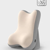 Beige Memory Foam Reading Pillow & Back Support Cushion with Adjustable Wedge, Ergonomic Neck and V888-ELOSUNG54156