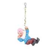 Gnome Figurine Resin Vivid Funny Realistic Climbing Gnome Statue for Home Garden Courtyard Blue V1294-YM0901-3111250053712