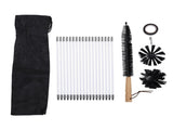 24ft Chimney Brush Set 45&deg Bendable Chimney Cleaning Brush with 18 Flexible Rods Wooden Handle Brush V1294-YM0901-3118250126711