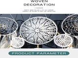 5-Piece Bohemian Handmade Dreamcatcher Wall Hanging Set - Nordic Style Feather Room Decor V888-ELOSUNG42453