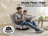 Artiss 4PCS Swivel Floor Chair 360 Adjustable Foldable Lounge Seat Floor Sofa Chair Grey FLOOR-SBL-03LIN-GYX4