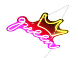 LED Neon Sign Bright USB Powered Decorative Crown Queen Wall Neon Light for Kids Room Bedroom Party V1294-YM0706-3119230136311