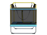 Everfit 6FT Trampoline for Kids w/ Enclosure Safety Net Swing Rectangle Yellow TRAMPO-C-R6-BLYE