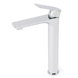 WELS Bathroom Chrome Round Tall Basin Mixer Vanity Faucet Laundry Counter Tap V1233-KRF102CR