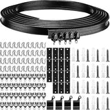 Black Bendable Ceiling Curtain Track 5 Meter Flexible Compatible with Curtains V1188-PAPO-11615