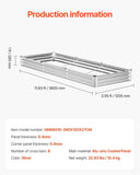 Metal Raised Garden Bed, 12 x 4 x 1 ft Outdoor Galvanized Box, with Open Bottom, Large V952-JSFXZZCZFXDXNWRELV0