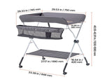 Baby Table, Foldable Diaper Change Station with Side Basket, Adjustable Height Portable V952-ZDNBTSHSXXSD4UOQF001V0