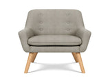 Artiss 2X Armchair Lounge Chair Accent Tub Chair Beige ANNE UPHO-B-ARM04-BGX2