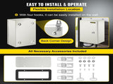 NEMA Steel Enclosure ,12 x 8 x 6'' NEMA 4X Steel Electrical Box, IP66 Waterproof & Dustproof, V952-DQXJSTCFS30X20X15V0
