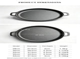 Heavy Duty Double Handle Cast Iron Griddle, Uncoated Solid Iron Pan for Steak, Pork Chops & V1221-XM-LB5309-ZS181