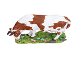 Cow Figurines Brown and White Model Ornament Animal Sculpture Resin Crafts for HomeLower Head V1294-YM0714-3111210267912