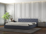 Milano Capri Luxury Gas Lift Bed With Headboard - Charcoal No.35 - Single ABM-10002036
