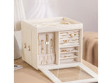 Rotating Organiser Box with Mirror Jewellery Storage for Dressing Table V63-954911