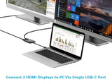 Simplecom DA330 USB-C to Dual HDMI MST Adapter 4K60Hz with PD and Audio Out V28-DA330