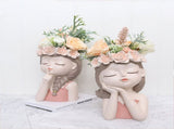 Fairy Flower Pot Small Succulent Pot Resin Living Room Dried Flower Decorative Planter V1294-YM0523-220107DJ02-2