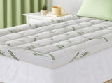 Giselle Bedding 1500GSM Pillowtop Mattress Topper Bamboo Mattress Pad for Back Pain Relief Washable TOPPER-BAM-11-KS
