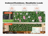 Artificial Luxury Flower Wall, 2 PCS, Each Panel 61 x 243.8 cm, Gorgeous 3D Silk Floral V952-RZZWQPJSPJS3F1M0A001V0