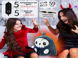 USB-Powered Plush Heating Pad with Cute Grim Reaper Design Portable Warmth for Home, Office, Car, V1341-ZY-FLNYWFWW-GREY