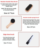 Gold Men's shoe care kit, leather shoe care, men's accessories, shoe care tools, leather case, V1106-918-SIL-13110