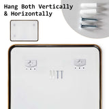 Wall Mirror Rectangular Aluminum Frame Bathroom 60x80cm GOLD V274-FT-BM-ALUSQ-GD6080