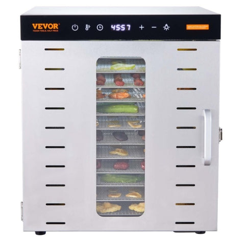 VEVOR 10 Trays Food Dehydrator Machine Stainless Steel 1000W Jerky Fruit Drying V952-SP1005481000WM6IMV3