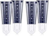 4 Pcs 5 Inch Capacity Rain Gauge Outdoor Easy to Read Acrylic Gauges Measure and Monitor V1259-DP01-A-5736