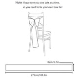 25 Pcs Organza Chair Sashes for Wedding Banquet Party Decoration Chair Bows Ties Chair Cover Bands V1192-AZ-W-5190