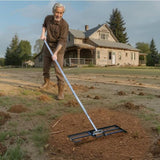 VEVOR 10x30in Lawn Leveling Rake 83.9 in Adjustable Handle for Yard Golf Court V952-CPPZPEKCGK10XK3HSV0