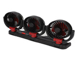 3 Heads Cooling Fan with Phone Holder Powerful Airflow Portable Electric Fan for Car Truck Stable V1294-YM0901-3113250083012