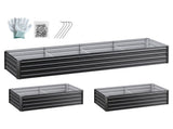 Green Fingers 2-in-1 Raised Garden Bed Kit 45cm Professional Depth Ergonomic 240cm Large Metal GARDEN-AG-45-12-FC2