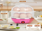 Electric Egg Cooker 14 Egg Capacity Double Layer with Timer Automatic Shut-Off 350W Multifunctional V1258-DP02-BOL-393