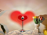 Heart Shaped Projection Table Lamp 4W Sweet Warm 360 Degree Rotatable Decorative Ambient Light V1294-YM0703-3119230035611