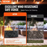 Fire Pit Wind Guard, 26 x 26 x 6 Inch Glass Flame Guard, Round Glass Shield, 1/4-Inch Thick Fire V952-YXBLFFBYC266H8TV8V0