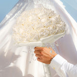 Delicate Bridal Buequet Crystal Artificial Pearl Holding Flowers Wedding Decor V1294-YM0901-3115200012011