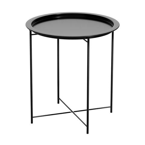 Gardeon Coffee Side Table Steel Outdoor Furniture Indoor Desk Patio Garden ODF-TB-ST606-BK