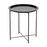 Gardeon Coffee Side Table Steel Outdoor Furniture Indoor Desk Patio Garden ODF-TB-ST606-BK