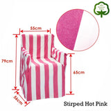 Rans Alfresco 100% Cotton Director Chair Cover - Striped Hot Pink V442-RAN-COUCHC-DIRECTORSTRIPED-HOTPINK-SH